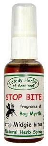  Natural midge repellent
 made with bog myrtle -
 it's traditionally Scottish 